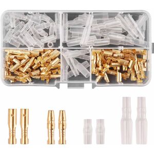 LANGRAY 120PCS 3.5 mm Bullet Bullet Bullet Kit Evil Et Female Fil Connector Kit Connectors with insulating coverage for motorcycles for truck for