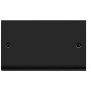 Se Home - Matt Black 2 Gang Blank Plate