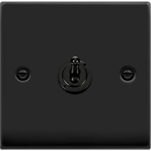 Se Home - Matt Black Intermediate 10AX Toggle Light Switch