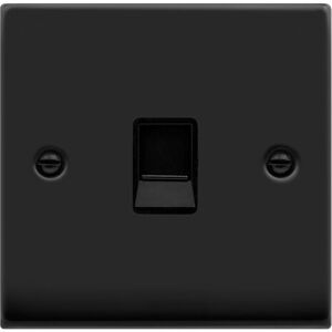 Se Home - Matt Black Rj11 Socket - Black Trim