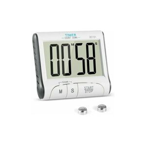 Héloise - Neige-Kitchen Timer, 24H Digital Magnetic Electronic Kitchen Timer Digital Timer with Audible Alarm lcd Display Countdown Timer Magnetic