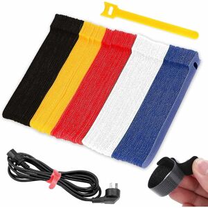 150 Pcs Cable Ties Reusable Cable Straps Adjustable Hook and Loop Cable Tidy Ties for pc Computer Electronics (Color) - Multicolor - Norcks