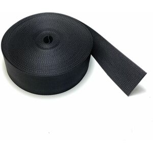 Nylon Webbing Black 38mm (w)- 10m Roll - Black - On1shelf