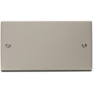 Pearl Nickel 2 Gang Blank Plate - SE Home