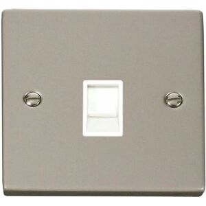 Se Home - Pearl Nickel Rj11 Socket - White Trim