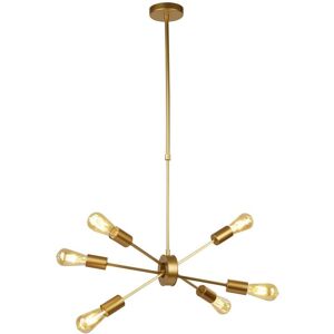 Searchlight - Alpha - 6 Light Pendant Matt Gold, E27