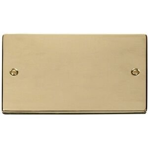 Se Home - Polished Brass 2 Gang Blank Plate