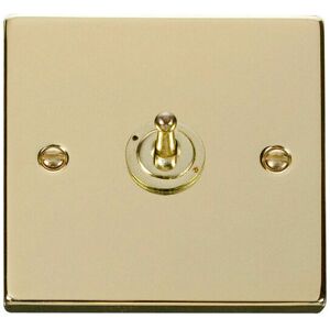 Se Home - Polished Brass Intermediate 10AX Toggle Light Switch