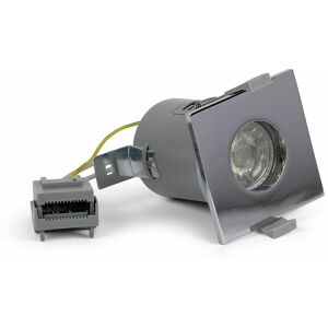 Se Home - Polished Chrome GU10 Square Fire Rated Downlight - IP65