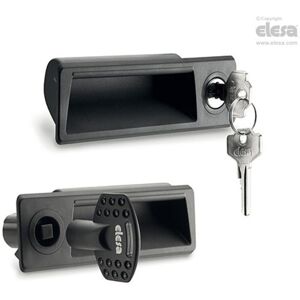 Pr-ch Flush pull handles with lever latch with lock snap-in assemly techno - Elesa