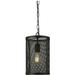 Searchlight - Fishnet - 1 Light Round Pendant Mesh Matt Black, E27