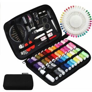 TINOR Sewing Kit with Case, 130 pcs Sewing Supplies for Home Travel and Emergency, Kids Machine, Contains 24 Spools of Thread of 100m, Mending and Sewing
