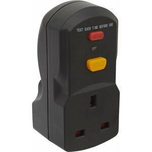 Loops - Single 230V Socket rcd Safety Adaptor - 2990W Max Load - Cut Out Protection