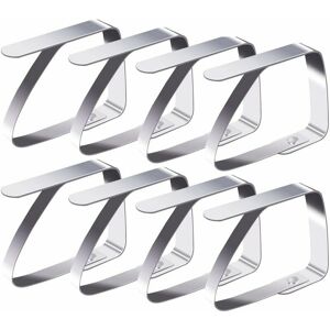 Hoopzi - Specialty Clip 8 Stainless Steel Tablecloth Clips, Tablecloth Clips, Table Cover Clips, Tablecloth Clips, Tablecloth Clips - Silver