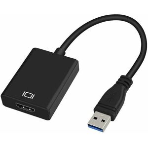 ALWAYSH Usb 3.0 to hdmi Adapter, usb 3.0/2.0 to hdmi Converter 1080P Full hd (Male to Female) with Audio for Laptop hdtv Projector Compatible with Windows xp