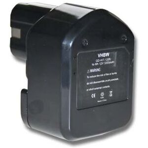 Vhbw - 1x Battery compatible with Hitachi WR12DM2, wr 12DM2, WR12DMR, wr 12DMR Electric Power Tools (3300 mAh, NiMH, 12 v)