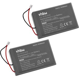 2x Battery Replacement for Sony CUH-ZCT2, CUH-ZCT2U, KCR1410, Lip1522 for Games Console Controller (800mAh, 3.7V, Li-Ion) - Vhbw