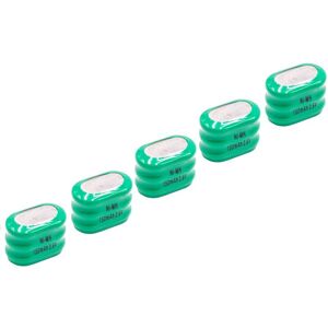 Vhbw - 5x NiMH replacement button cell battery tab type 3/V150H 150mAh 3.6V suitable for model building batteries, solar lights etc.