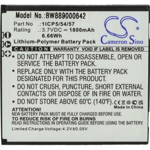 Vhbw - Battery compatible with Angelcare AC310, AC315, AC417, AC510, AC517 Baby Monitor, Babyphone (1800mAh, 3.7 v, Li-polymer)