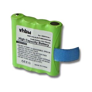 Vhbw - Battery compatible with MicroTalk 80, 85, 100, 110, 115, 200, 300, PR500, PR900 Radio, Walkie-Talkie (700mAh, 4.8 v, NiMH)