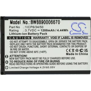 Battery Replacement for Babymoov 1ICP6/34/50 for Baby Monitor, Babyphone (1200mAh, 3.7 v, Li-ion) - Vhbw