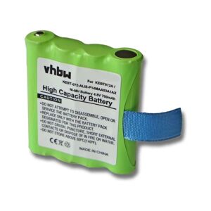 Battery Replacement for Midland BATT4R, KEBT-072-A, KEBT072A for Radio, Walkie-Talkie (700 mAh, 4.8 v, NiMH) - Vhbw