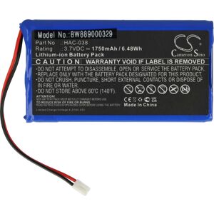 Vhbw - Battery Replacement for Nintendo HAC-038 for Games Console (1750mAh, 3.7 v, Li-ion)