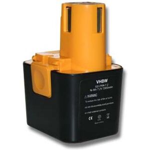 Battery Replacement for Panasonic BCP-EY9065, EY9065, EY9066B, EY9166, EY9166B, PA-724 for Electric Power Tools (3300 mAh, NiMH, 7.2 v) - Vhbw