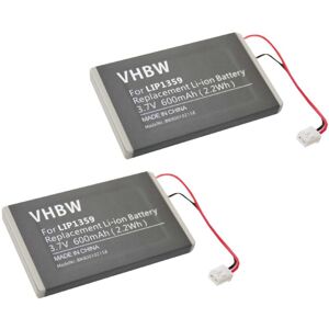 Battery Replacement for Sony Lip1359, Lip1472, Lip1859 for Games Console Controller (600mAh, 3.7V, Li-Ion) - Vhbw