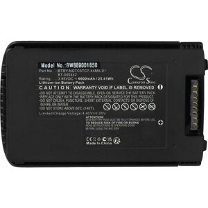 1x Battery compatible with Zebra TC57x, TC53e, TC58e, TC53e-RFID, TC58, TC5301, TC53 Mobile Computer pda Scanner (6600mAh, 3.85 v, Li-Ion) - Vhbw