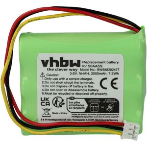vhbw Battery compatible with Toniebox Tonie Box Music Box (2000mAh, 3.6 V, NiMH) - Replacement for Toniebox 50AA5S