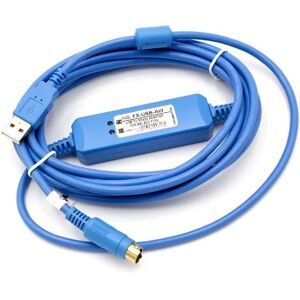 Usb programming cable compatible with Mitsubishi melsec FX3U, FX-Series Radio, blue - Vhbw