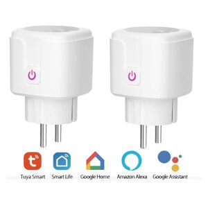 Tinor - WiFi Smart Plug, 2 Pack Smart Plug Compatible with Alexa, Google Home and Smart Life, WiFi Programmable Outlets with Remote Control, Voice