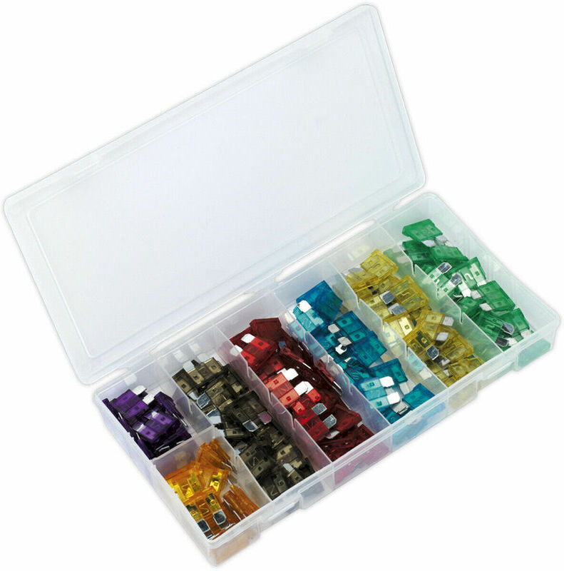 Loops - 120 Piece Automotive Standard Blade Fuse Assortment - 3 Amp to 10 Amp Mix