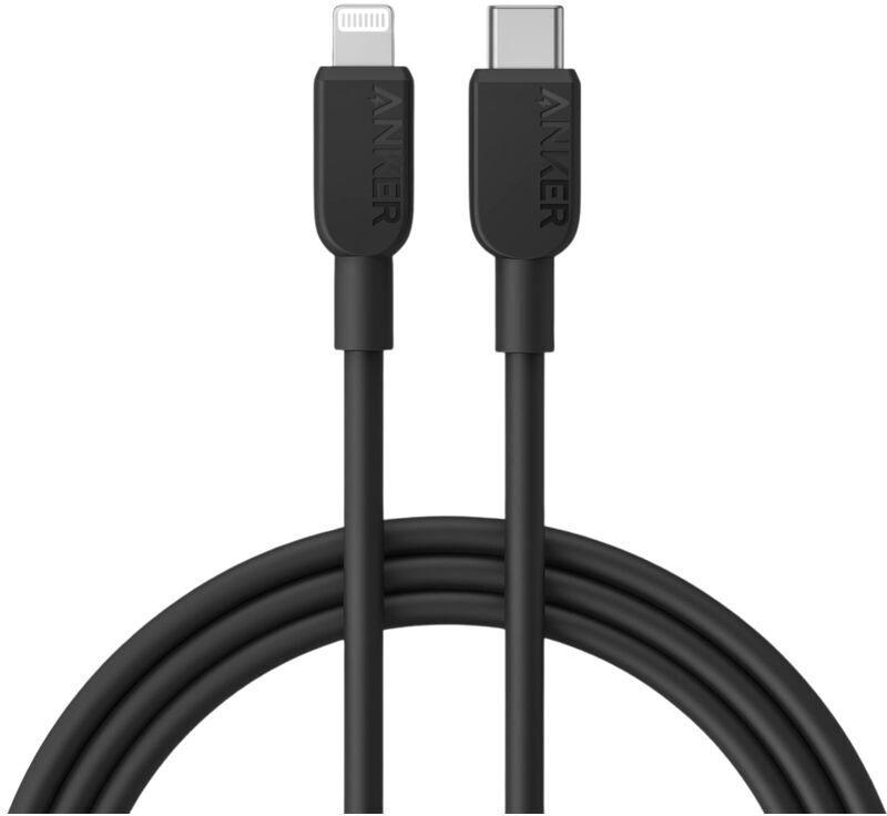 Anker - 310 usb-c to Lightning Cable (3 ft / 6ft / 10 ft) 3 ft / Black