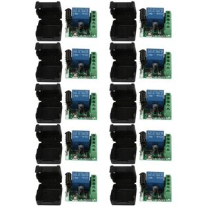Tlily - 10X 12V dc 1CH 433MHz rf Remote Control Switch Without Relay Module Receiver Universal 433 MHz Kit