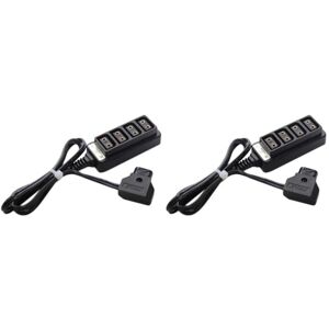 Tlily - 2X Camera Power Distributor D-Tap Male to 4 Port P-Tap Four Way Splitter dtap
