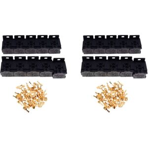 TLILY 2X Car Auto 30A-80A Relay Holder Case Terminal Base Socket 5 Pin with 100Pcs 6.3mm Terminals Series for