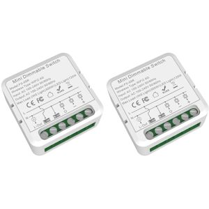 TLILY 2X Tuya WiFi Smart Dimmer Switch Module Supports Dimmable led Lights 2 Way Control Works with Alexa
