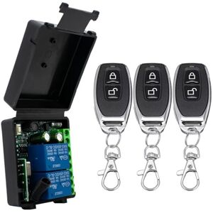 Tlily - 433Mhz Wireless Remote Control Switch Relay 2CH Receiver Module