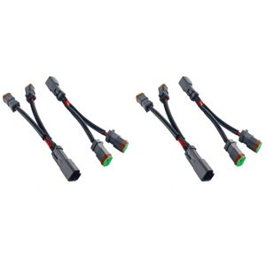 TLILY 4X Type Y Plug Adapter Deutsch DT DTP 2 Pin for LED Pod Wiring Harness Connectors Upgrade Work Light