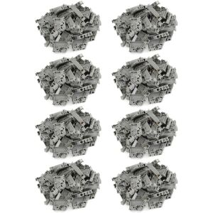Tlily - 50Pcs 35mm din Rail Terminal Block End Stopper Mounting Clips X8 I065163