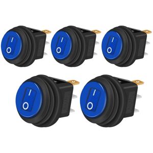 Gotrays - 5pcs Waterproof Rocker Switch 12V 20A on/off 3 Pin 2 Position Toggle Switch led Indicator for Car Truck Boat Home