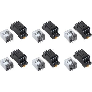 TLILY 6X dc 24V Coil Volt 4PDT 14 Pin Terminal Electromagnetic Relay HH54P