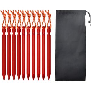 Csparkv - A)10pcs Tent Pegs, Camping Tent Pegs with Reflective Cord, Ground Stakes Sand Nails Tent Hooks Tent Pegs for Tarpaulin Garden Camping Beach
