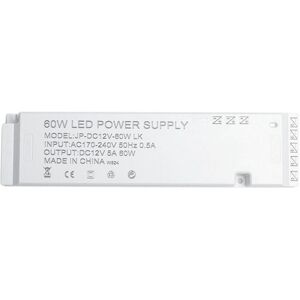 TLILY AC220V to dc 12V Lighting Transformer led Cabinet Light Strip Power Supply Port Driver 60W eu Plug