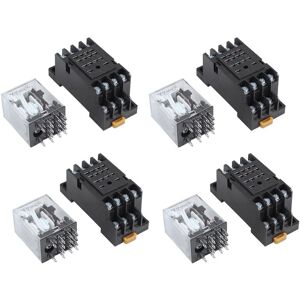 Tlily - dc 24V Coil Volt 4PDT 14 Pin Terminal Electromagnetic Relay HH54P X4 I132592