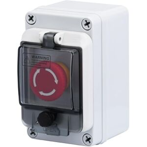 GOTRAYS Emergency stop button with box, emergency stop switch, emergency stop push button switch, waterproof box for outdoor use, IP67 660V 10A
