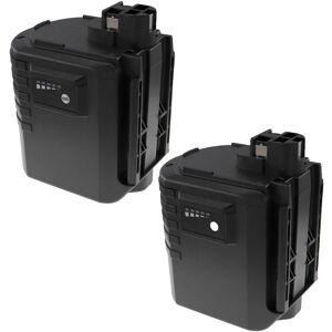 Extensilo - 2x Battery Replacement for Würth 702 300 824, 702 300 924, apbo/sl 24V, 0702300924 for Electric Power Tools (3300 mAh, NiMH, 24 v)