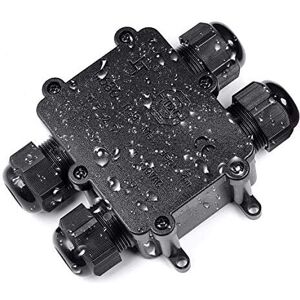 Héloise - Junction box IP68 - Waterproof cable connector - large 4 way junction box - Outdoor electrical junction box - M25 cable gland - Diameter 4